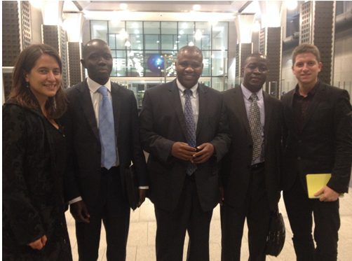 Amadou, Alieu and Banka with some of the EIO Foreign Policy team