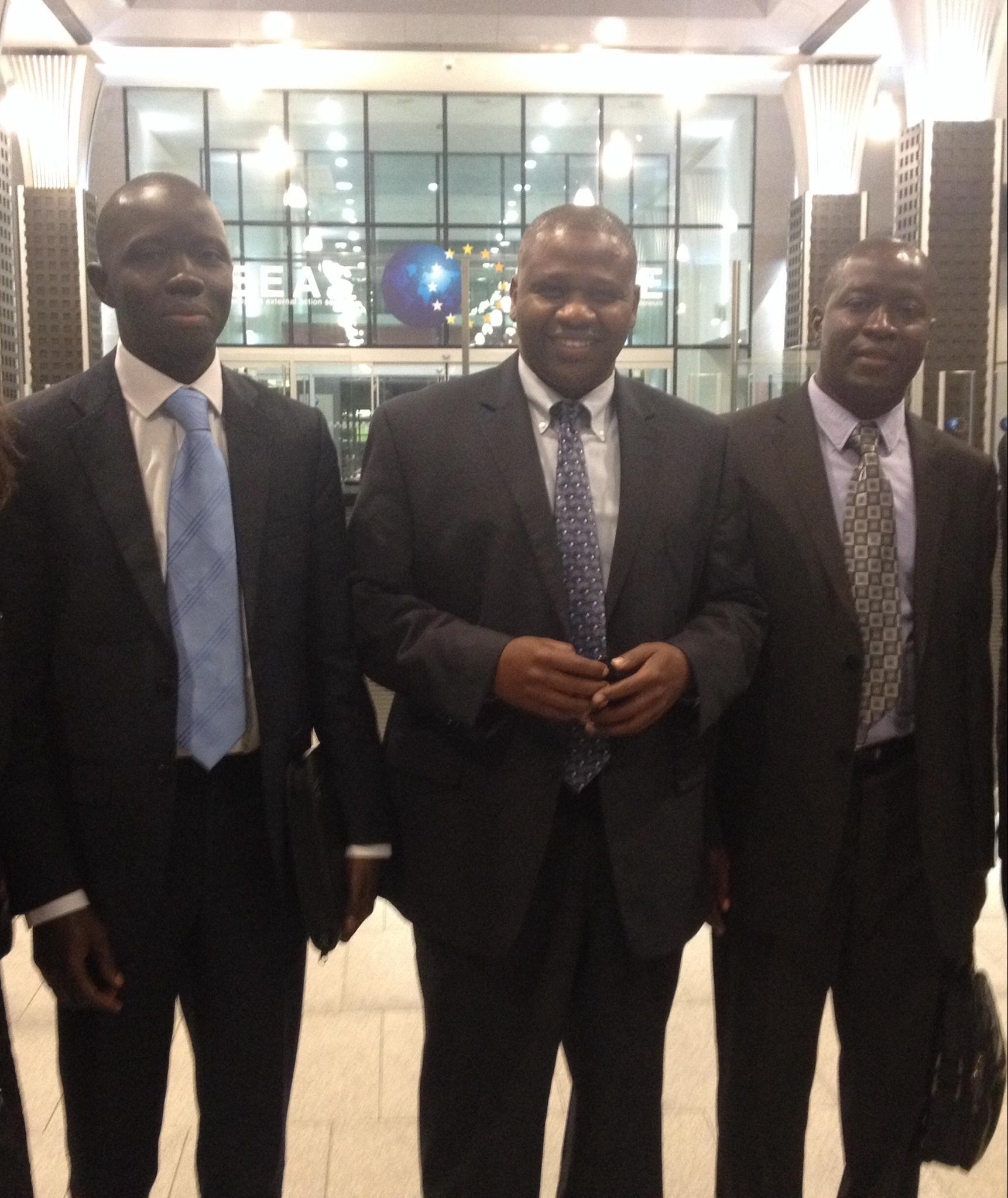 Amadou, Alieu and Banka in Brussels